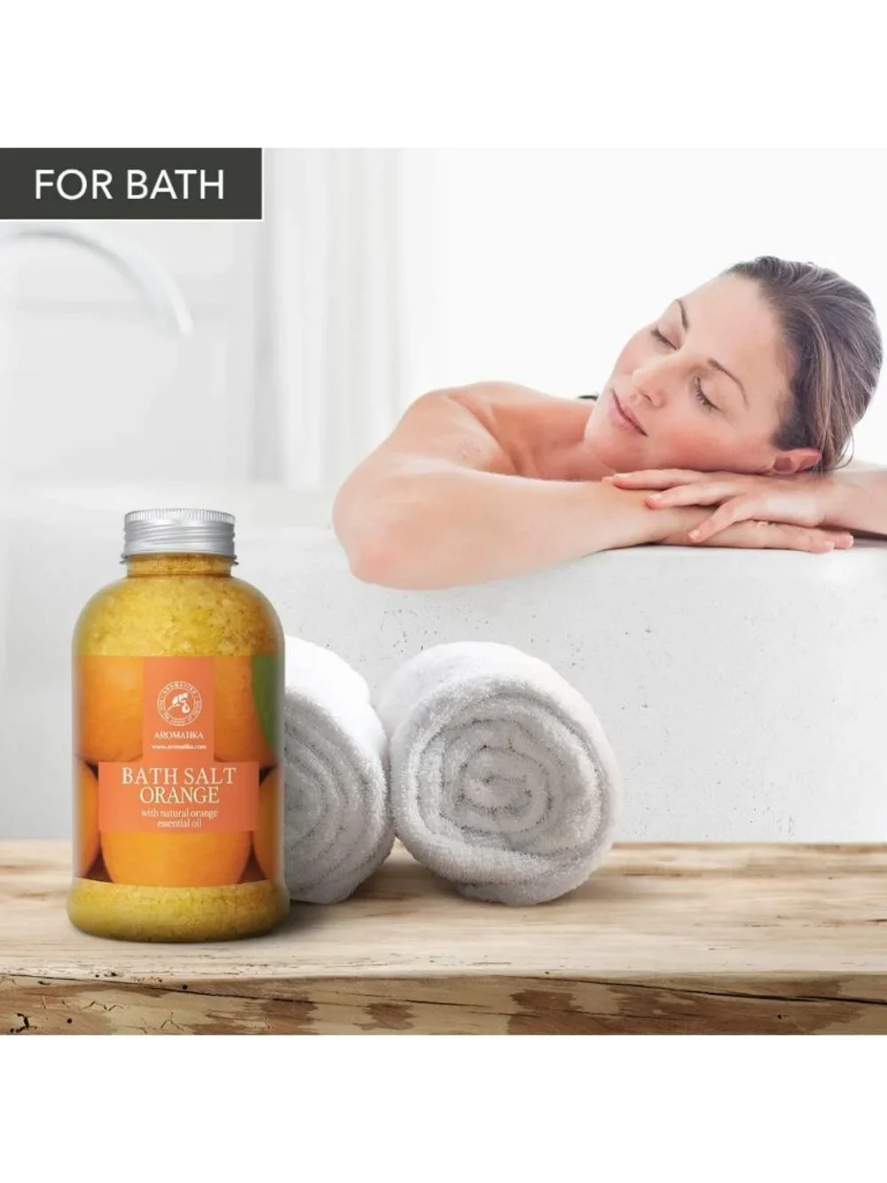 Revitalizing Orange Bath Salts with Natural Essential Oil - Spa & Wellness 21.16